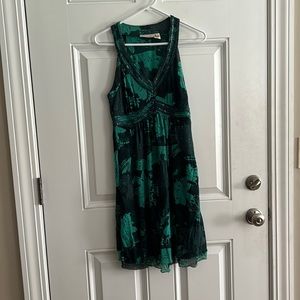 Pretty green lightweight nylon DKNY dress with sewn in sequins